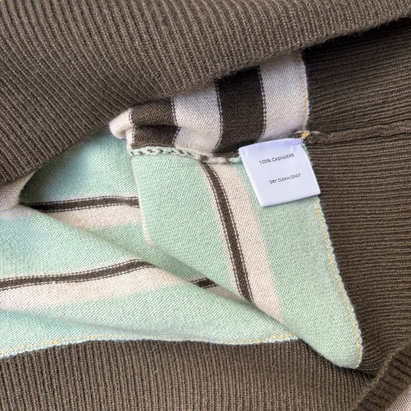 WHITE + WARREN CASHMERE MIXED STRIPE CREW - Picture 8 of 11